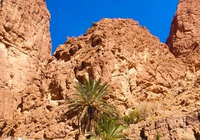 Palmeral y oasis del Valle del Ziz entre montañas